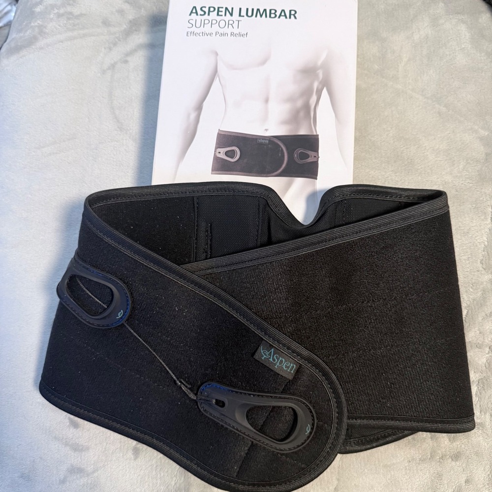 Aspen Lumbar Support Back Brace Medium‎ 31-36" Adjustable Compression Belt